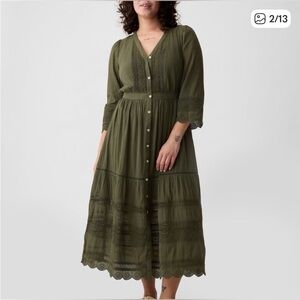 GAP Cotton Lace Maxi Dress